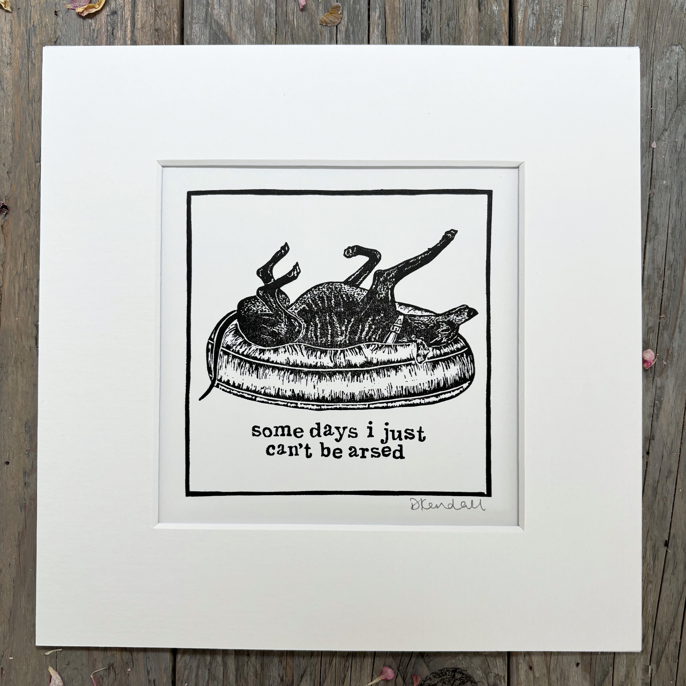 Cant Be Arsed Greyhound Whippet Lurcher Print